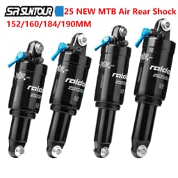 25 New SR SUNTOUR Mtb Bike Air Shock Absorber 152/165/184/190mm Lockable Shock Absorber Aluminum Bicycle XC Air Shock Absorber