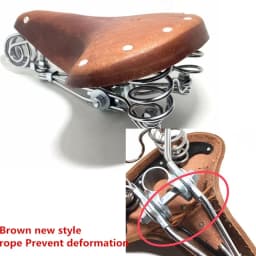 Traditional Old Style Bicycle Saddle Riveting Cow Leather Seat Road MTB Bike Standard Vintage Cushion Cycling Part