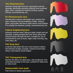 ROCKBROS Polarized Sunglasses Outdoor Cycling Glasses Running UV400 Protection Racing Bike Goggles Sports Eyewear