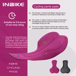 INBIKE Summer Women's Cycling Shorts 3D Pad Mountain Bike Shorts Breathable Shockproof Outdoor Sports Road Bike Shorts