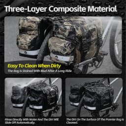 Rhinowalk Bicycle Side Pannier Bag 22-50L With Rain Cover Bike Rear Rack Trunk Luggage Saddle Bag Cycling Travel MTB Accessories