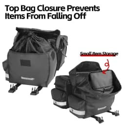 Rhinowalk Bicycle Side Pannier Bag 22-50L With Rain Cover Bike Rear Rack Trunk Luggage Saddle Bag Cycling Travel MTB Accessories