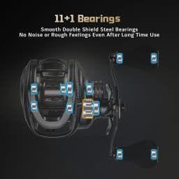 SOLOLKING HIAW200 Baitcasting Reel for Squid Webfooted Octopus Sea Fishing Reel 5.4/7.2 Gear Ratio 9.5KG Max Drag Baitcaster