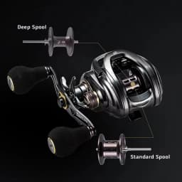 SOLOLKING HIAW200 Baitcasting Reel for Squid Webfooted Octopus Sea Fishing Reel 5.4/7.2 Gear Ratio 9.5KG Max Drag Baitcaster