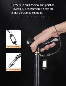 Ultra-light Retractable Carbon Hiking Booster Walking Anti-Slip Breaking Four-Legged Stable Armrest Stick Column Stick Device