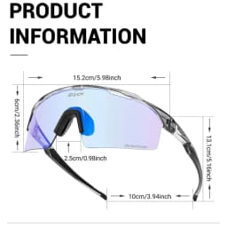 SCVCN Blue Photochromic Cycling Sunglasses for Men Blue Photochromism Glasses Cycl Mountain New Bicycle Goggles Eyewear Sports