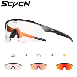SCVCN Blue Photochromic Cycling Sunglasses for Men Blue Photochromism Glasses Cycl Mountain New Bicycle Goggles Eyewear Sports