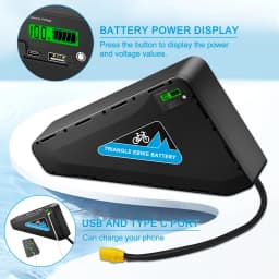 36v 48V 52v 20Ah 30Ah 40Ah Ebike Battery Triangle Lithium Ion Batteries Pack 1000W 1500W 2000W Electric Mountain Bike Battery