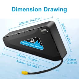 36v 48V 52v 20Ah 30Ah 40Ah Ebike Battery Triangle Lithium Ion Batteries Pack 1000W 1500W 2000W Electric Mountain Bike Battery