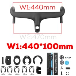 ULLICYC T4 ULTRA Road Bike Full Carbon Fiber Internal Cable Integrated Bicycle Handlebar Cockpit For 360mm-380mm With Mount