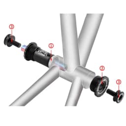 MUQZI Bicycle Titanium Ceramics Bottom Bracket MTB Road Bike BB68 103 107 110 113 119 122mm Square Tapered Axis