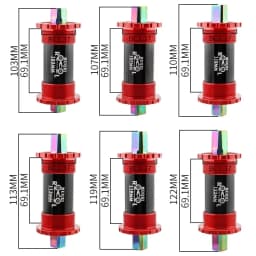MUQZI Bicycle Titanium Ceramics Bottom Bracket MTB Road Bike BB68 103 107 110 113 119 122mm Square Tapered Axis