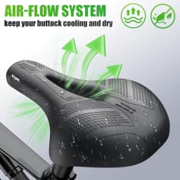 RBRL Bicycle Saddle Waterproof Bike Seat Hollow Breathable Comfortable MTB Bike Saddle Shock Absorption for Road City Cycling