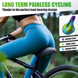 RBRL Bicycle Saddle Waterproof Bike Seat Hollow Breathable Comfortable MTB Bike Saddle Shock Absorption for Road City Cycling