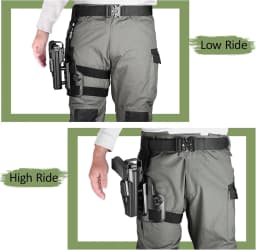 Level III G17 Drop Leg Holster,Fits G17/G19 (Gen 3-5),G22/G23/G31/G32 (Gen 3-4),G19X/G44/G45,Right Hand Holster