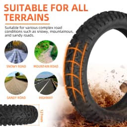 ULIP New 20x5.0 Fat Tire Off-road Bike Extra Wide Tyres for Sand Snow All Terrain for 20*4.0 Fat Bikes with E-Bikes 20 Inch Tire