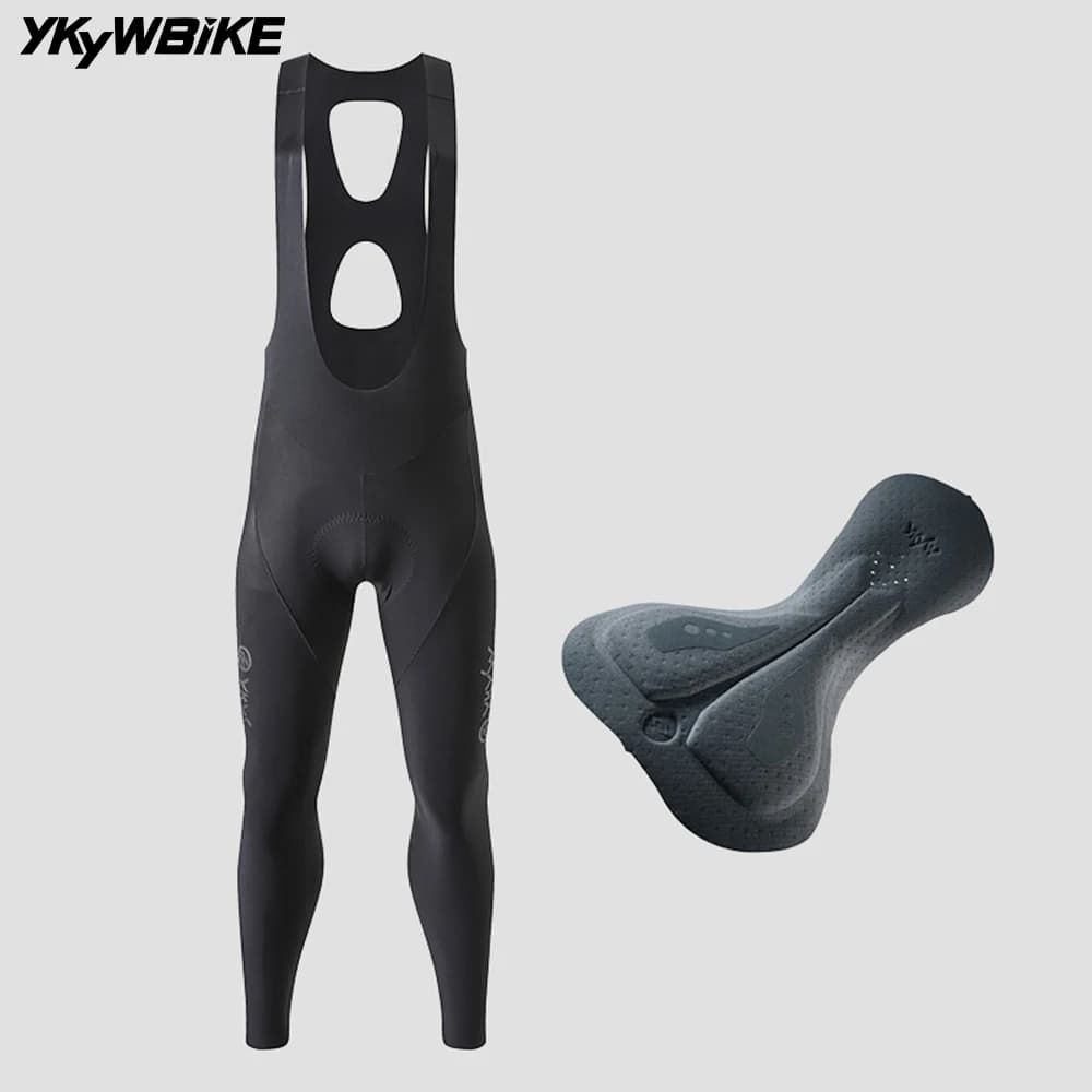 YKYWBIKE Men Cycling Bib Tight Italy Interface Padding 7 Hours Riding Road Bike Bibs Pants Seamless Bicycle Long Bib Spring