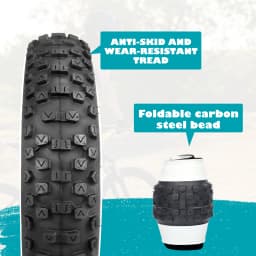 ZUKKA 2 Pack 20x4.0 inch Fat Bike Tire for Electric Bike Fat Bicycle Tire 4.0 inch Mountain Bike Tire