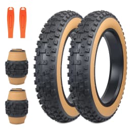 ZUKKA 2 Pack 20x4.0 inch Fat Bike Tire for Electric Bike Fat Bicycle Tire 4.0 inch Mountain Bike Tire