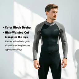 3MM Wetsuits Men Neoprene Diving Surfing Swimming Full Suits Cold Water Keep Warm Zipper Water Sports Full Diver Suit
