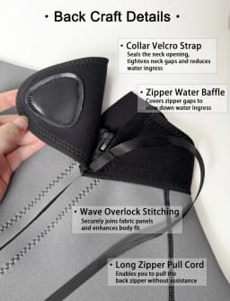 3MM Wetsuits Men Neoprene Diving Surfing Swimming Full Suits Cold Water Keep Warm Zipper Water Sports Full Diver Suit