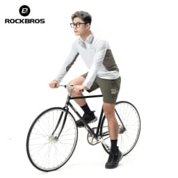 ROCKBROS Cycling Jersey Spring Summer Men's Long Sleeve Cycling Loose Breathable Sweat Wicking Road MTB Bicycle Clothing