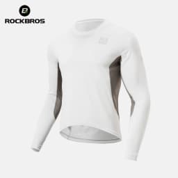 ROCKBROS Cycling Jersey Spring Summer Men's Long Sleeve Cycling Loose Breathable Sweat Wicking Road MTB Bicycle Clothing