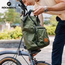 ROCKBROS Bicycle Bag Folding Bike Backpack Multifunctional Handbag Lengthened Zipper For Brompton 11.5L Capacity Crossbody Bag