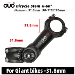 OUO Mtb Power For Giant OD2 31.8mm CNC Adjustable Bicycle Stem Riser 31.8mm Handlebar Stem Bicycle Fork Bike Table Takeaway