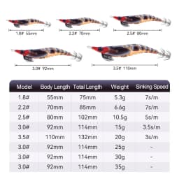 Kingdom 6pcs EGI Squid Bait Set 2.2# 2.5# 3.0# Artificial Jigging Lures Sea Fishing Octopus Cuttlefish Luminous Sinking Lure