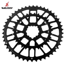 WUZEI Road Bike 3 Bolts Direct Mount Chainwheel 2x8 9 10 11 12 Speed Bicycle Crown Double Chainring Aluminum Alloy Speed Part