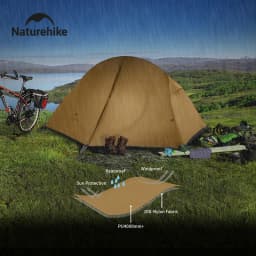 Naturehike 2025 Camping Tent Waterproof Ultralight Portable One Person Nylon Cycling Tent Hiking Backpacking Shelter Tents
