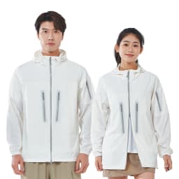 LNGXO Men's Women's Hiking Rain Coat Sun Protective Camping Trekking Waterproof Jacket Unisex Stretch Two-Way Zipper Windbreaker