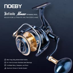Noeby Infinite Power Spinning Fishing Reel 5000H 8000H 10000H Max Drag 20kg Full Metal Body Saltwater Spinning Fishing Reels