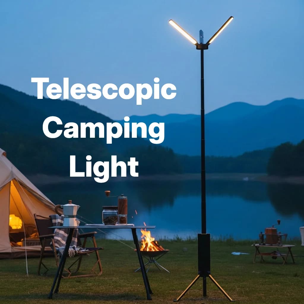 Camping Light Telescopic, Collapsible Outdoor Light, Electric Lantern, 15600mAh, Waterproof Flashlight Camping Lantern