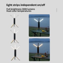Camping Light Telescopic, Collapsible Outdoor Light, Electric Lantern, 15600mAh, Waterproof Flashlight Camping Lantern