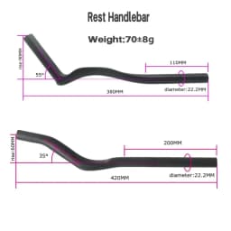 Carbon Road Handlebars Bicycle Rest Bar TT Handlebar Clip On Aero bar Bike Racing Carbon Handle Bar 30°/45° Triathlon Handles