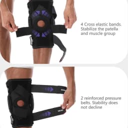 AOLIKES 1PCS Hinged Knee Brace Dual Side Stabilizers Knee Support for Knee Pain Relief Arthritis Meniscus Tear Injury Recovery