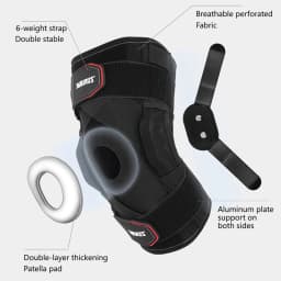 AOLIKES 1PCS Hinged Knee Brace Dual Side Stabilizers Knee Support for Knee Pain Relief Arthritis Meniscus Tear Injury Recovery