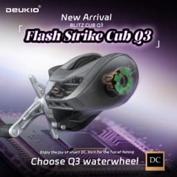 DEUKIO DC Baitcasting Fishing Reel Electronic Brake Band Sound Baitcast Fishing Reels Carbon Body 7.6:1 6+1BB Seawater Reel