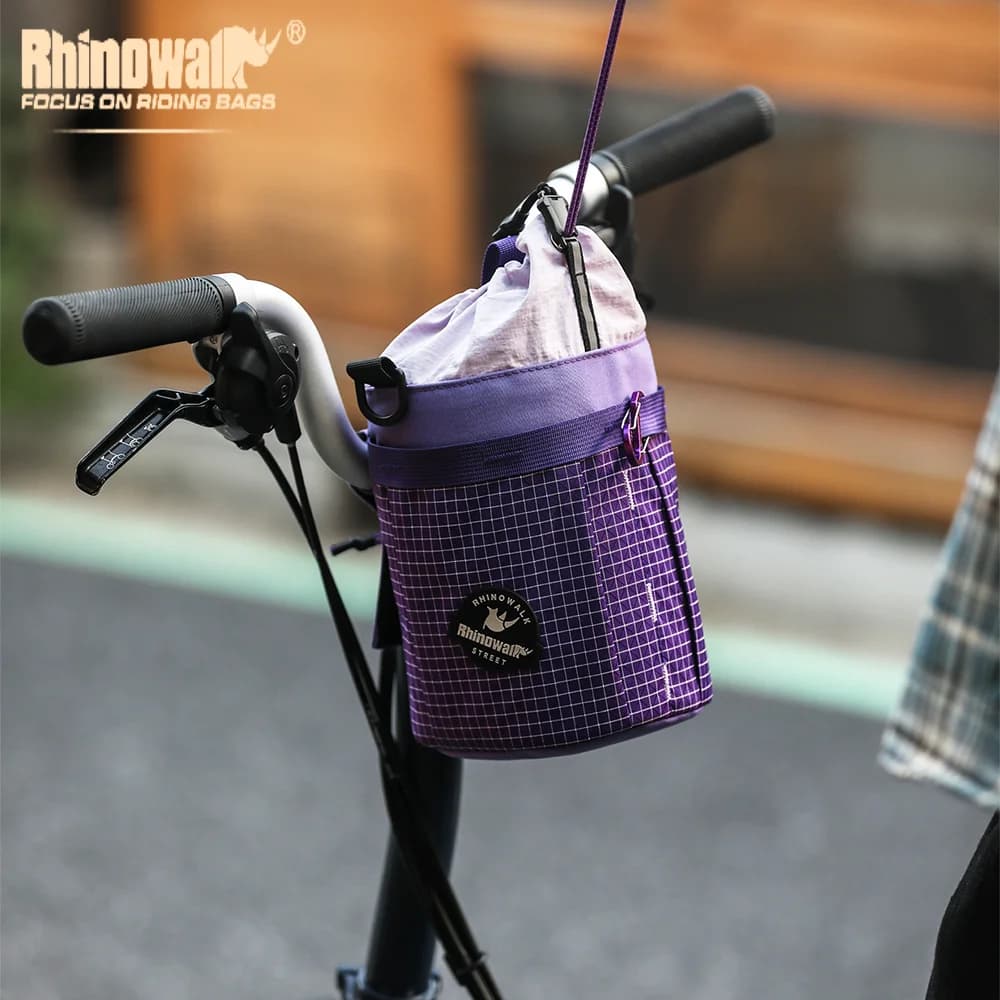Rhinowalk Bicycle Front Tube Water Bottle Bag 2.5L Urban Cycling Handlebar Carrier Pouch Storage For MTB Road Bike Folding Bike