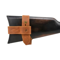 Upgraded Cowhide Leather Shotgun/Rifle No-Drill Harnessed Buttstock Holder Sling Mount
