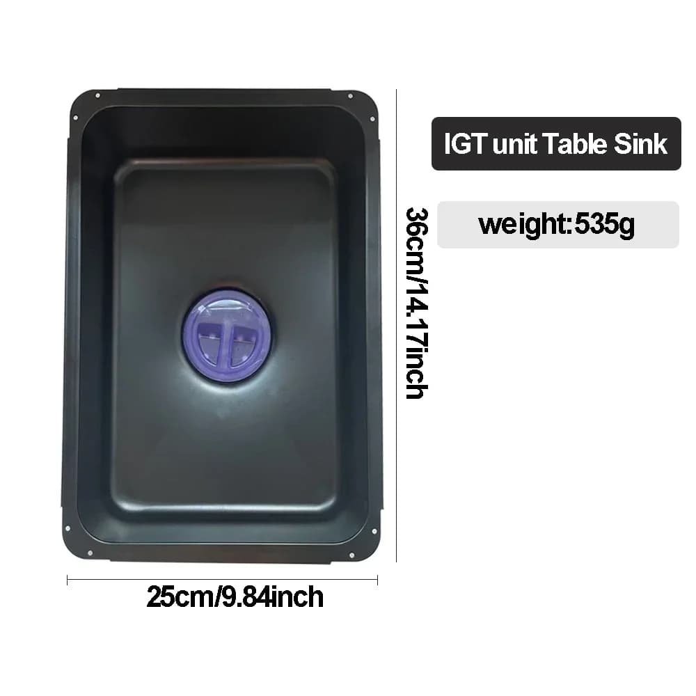 outdoor Camping Table Sink Basin Stainless Steel Camping Sink Camping Table Sink for Cooking Fishing Barbecue Outdoor Supplies