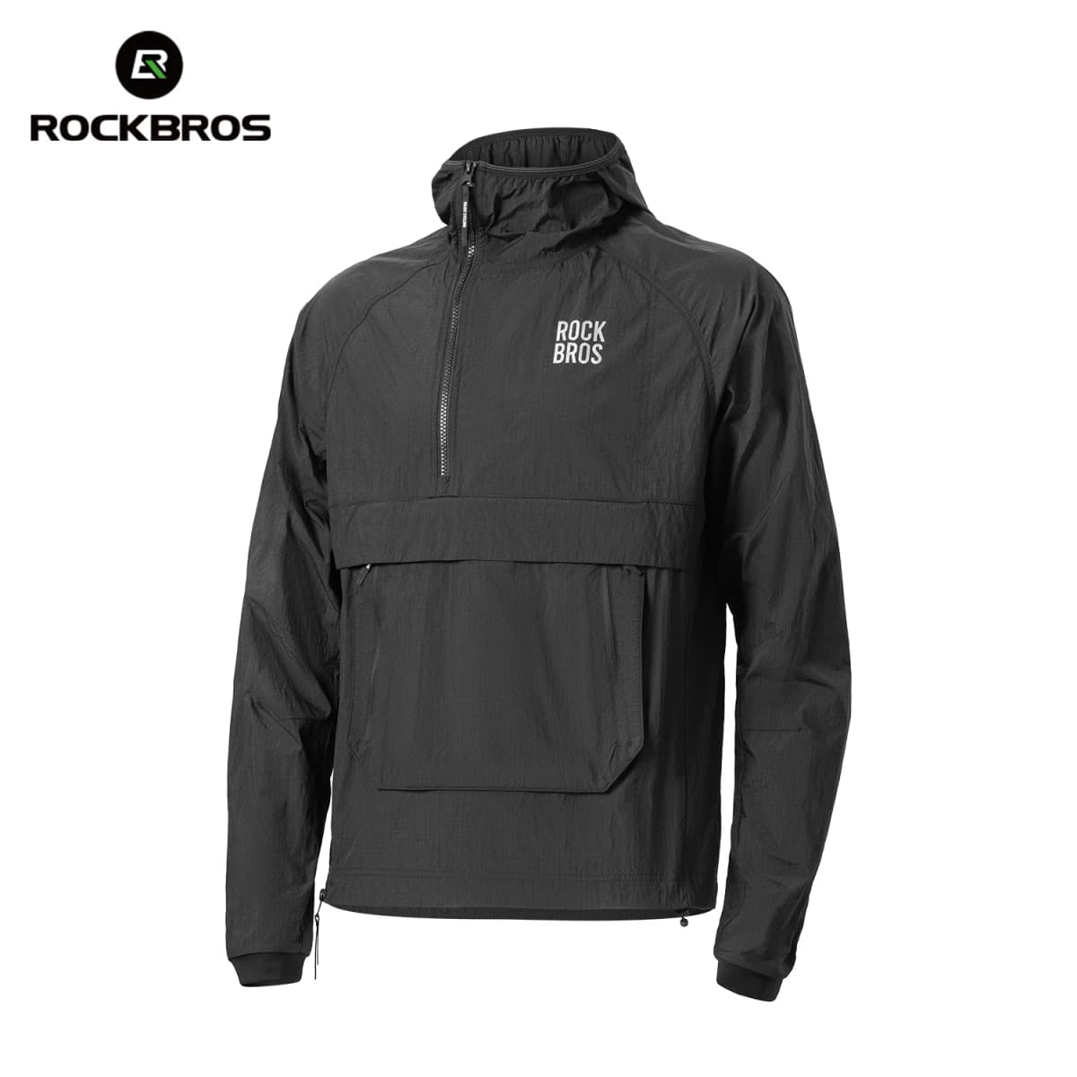 ROCKBROS Cycling Waterproof Jacket Casual Detachable Pocket Windbreaker Breathable Bicycle Clothes Windproof Outdoor Clothing