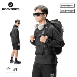 ROCKBROS Cycling Waterproof Jacket Casual Detachable Pocket Windbreaker Breathable Bicycle Clothes Windproof Outdoor Clothing