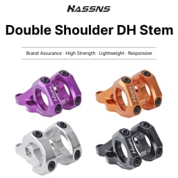 HASSNS Double Shoulder DH Stem Handlebar Clamp 31.8mm High strength Aluminum Alloy Downhill Bicycle AM DH Fixed Stem