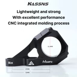 HASSNS Double Shoulder DH Stem Handlebar Clamp 31.8mm High strength Aluminum Alloy Downhill Bicycle AM DH Fixed Stem