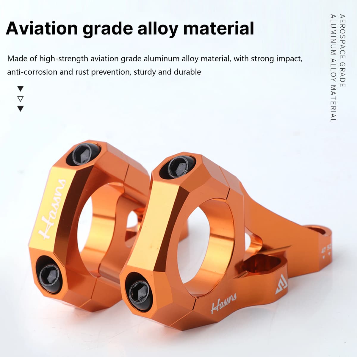 HASSNS Double Shoulder DH Stem Handlebar Clamp 31.8mm High strength Aluminum Alloy Downhill Bicycle AM DH Fixed Stem