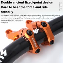 HASSNS Double Shoulder DH Stem Handlebar Clamp 31.8mm High strength Aluminum Alloy Downhill Bicycle AM DH Fixed Stem