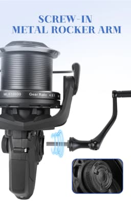Drag 20KG Big Spinning Fishing Reel 8000-14000 Series Aluminum Alloy Spool Fishing Reel 4.8:1 Baitcasting Reels Reel Fishing
